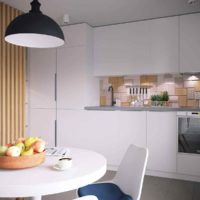 the idea of ​​an unusual kitchen design 7 sq.m picture