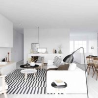 idea of ​​a light scandinavian style room decor photo