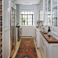 version of the bright design of the kitchen in a country house photo