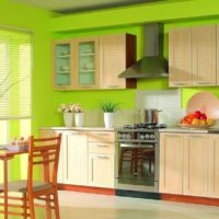 kitchen design with bright interior window