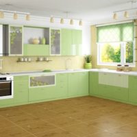 cucina design con finestra e tapparelle