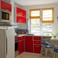 kitchen design 6 sq m in Khrushchev