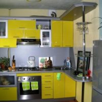 kitchen design 6 sq m in Khrushchev