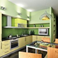 cucina design 6 mq in verde