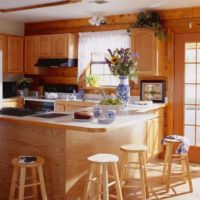 kitchen design with a rustic window