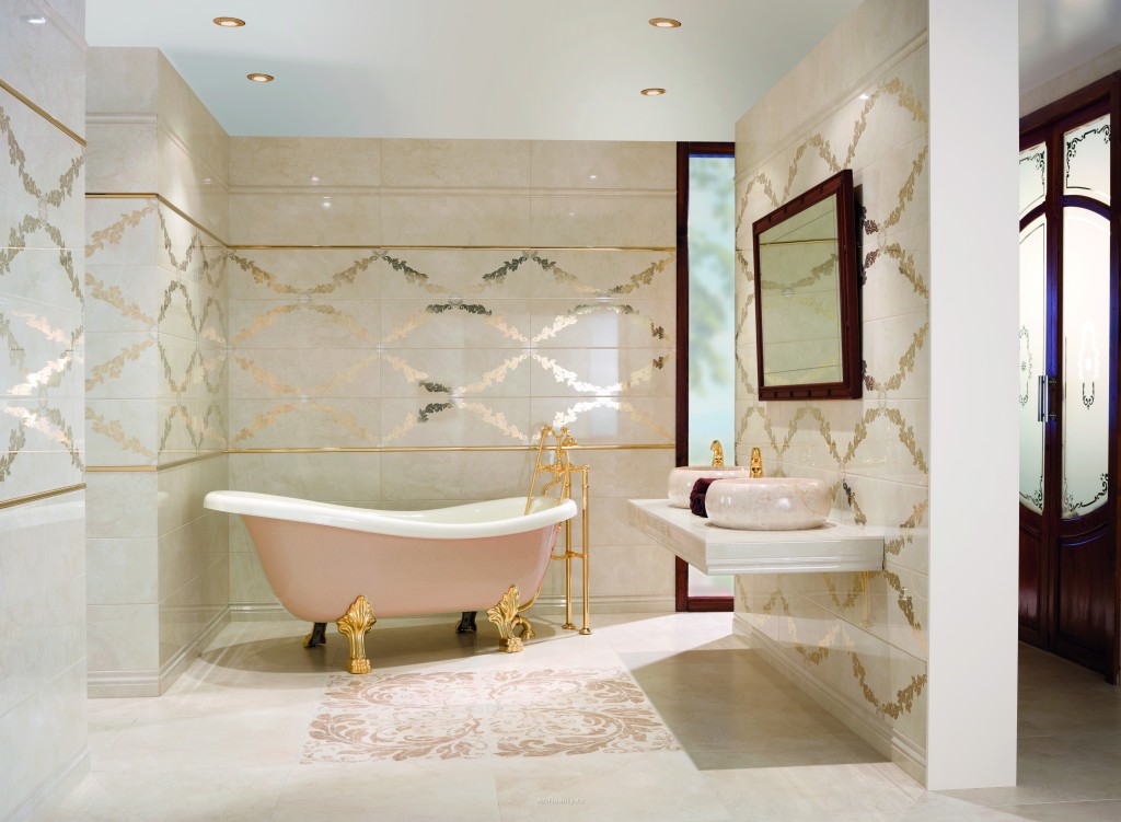 porcelain tile in the bathroom