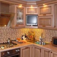 layout and design of the kitchen 6 sq m