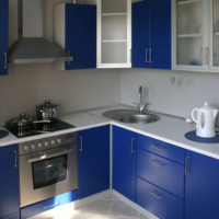 cucina design 6 mq blu set