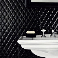 black bathroom tiles