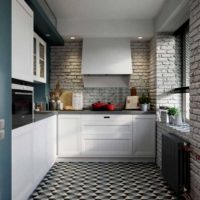 cucina design soppalco di 6 mq