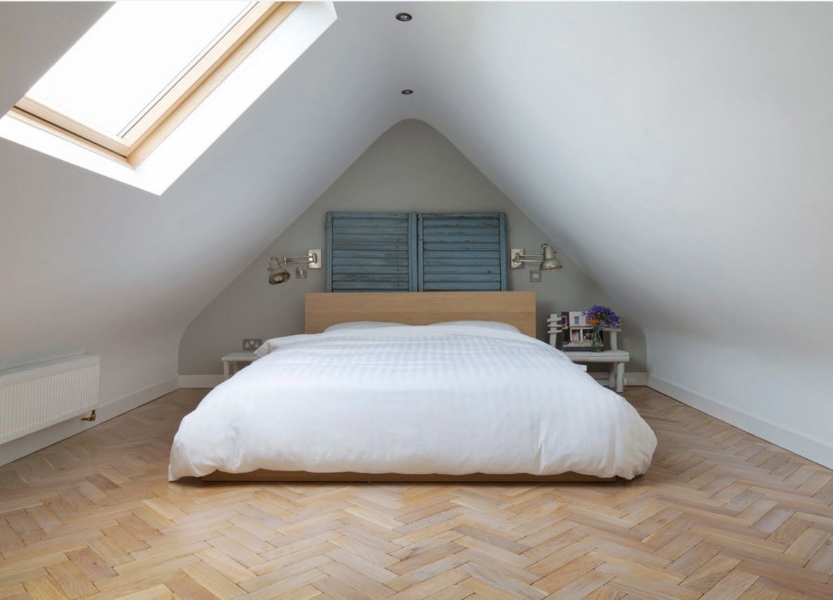 attic design with large window