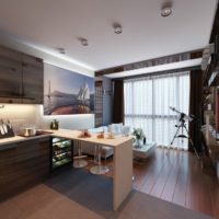 design studio apartment 33 m2 interior