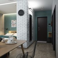 reka bentuk studio apartmen 33 m2 dalaman