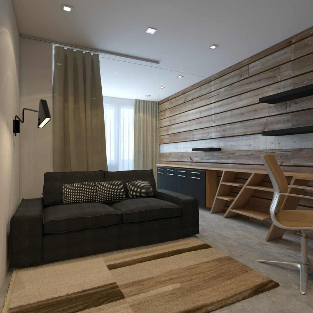 design of a studio apartment 33 m2