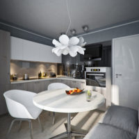 one-room apartment design 45 sq m photo