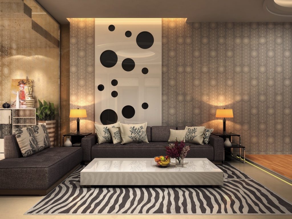 living room wallpaper design