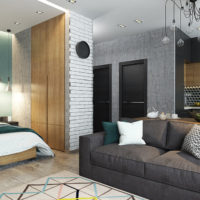 dizajn studio 36 m² ideje za spavaću sobu