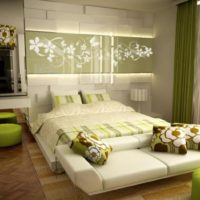 petite chambre design vert clair