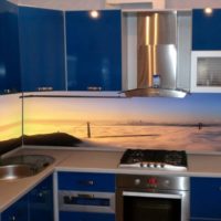 blue kitchen