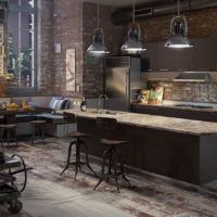 cucina in stile loft