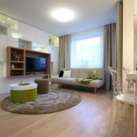 interijer jednosobni apartman 36 m² dizajna