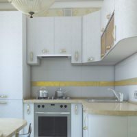 Kitchen design in Khrushchev photo