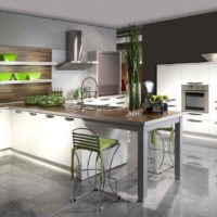 dapur tanpa idea-idea dekorasi atas kabinet