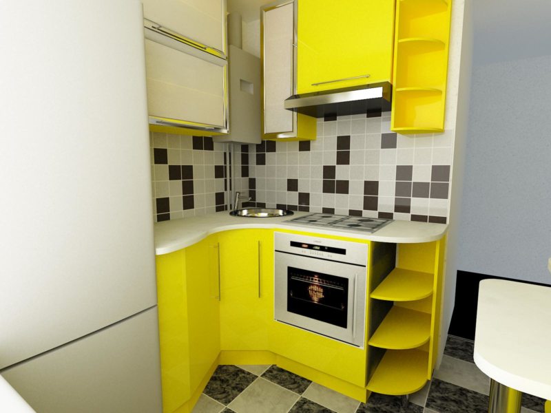 set da cucina giallo