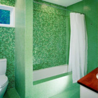 idee bagno piastrella verde