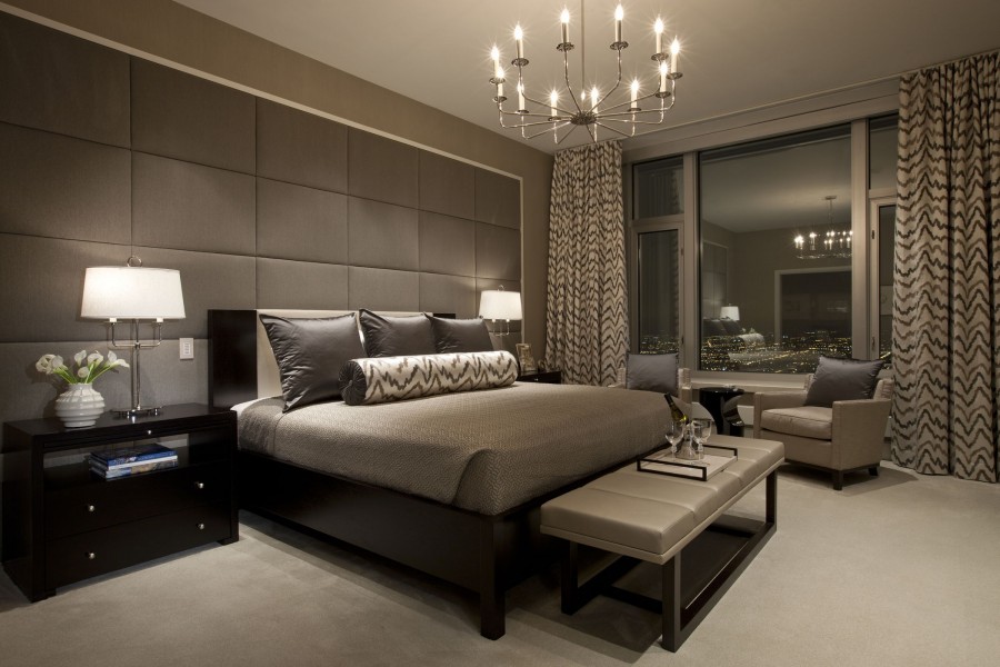 bedroom design in dark colors