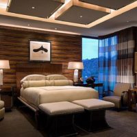 gypsum ceiling in the bedroom photo