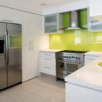 white kitchen with bright accents