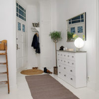 white hallway design