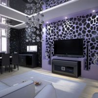 living room with false ceiling