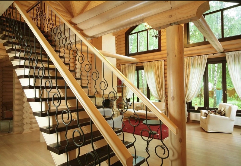 staircase in the hallway of the country