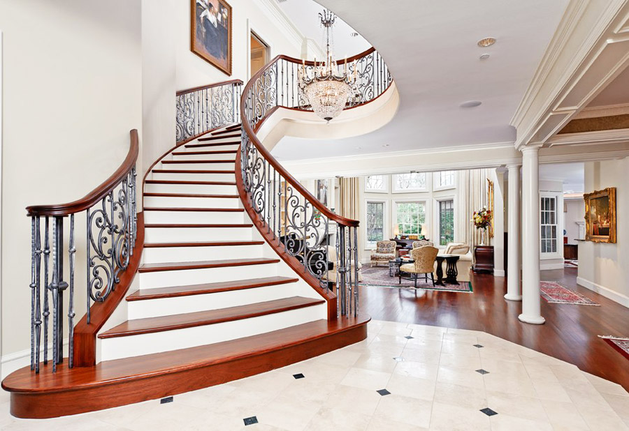 staircase in the interior of the hallway