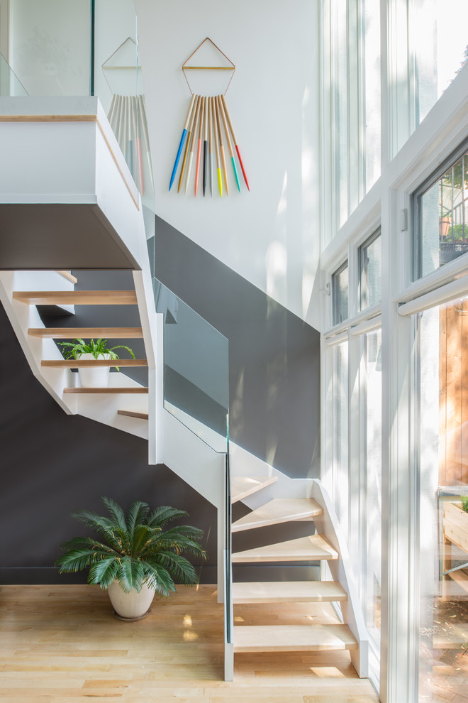 beautiful staircase in the hallway