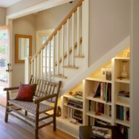 staircase in the hallway with wardrobe