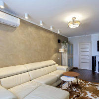 soffitto nell'arredamento del soggiorno