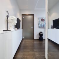 hallway in an apartment in a panel house photo design