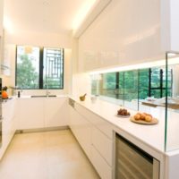 rectangular kitchen