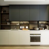 foto di design cucina rettangolare