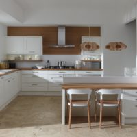 interno di design cucina rettangolare