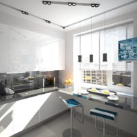 rectangular kitchen design photo