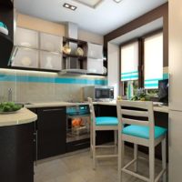 Idea dapur segi empat tepat dalaman