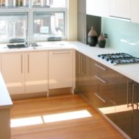 rectangular kitchen layout photo