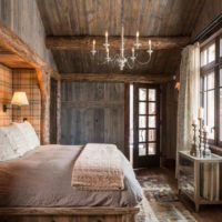 fotografija spavaće sobe u dizajnu drvene kuće