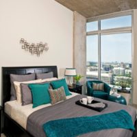 bedroom in the apartment interior