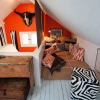 attic bedroom interior photo