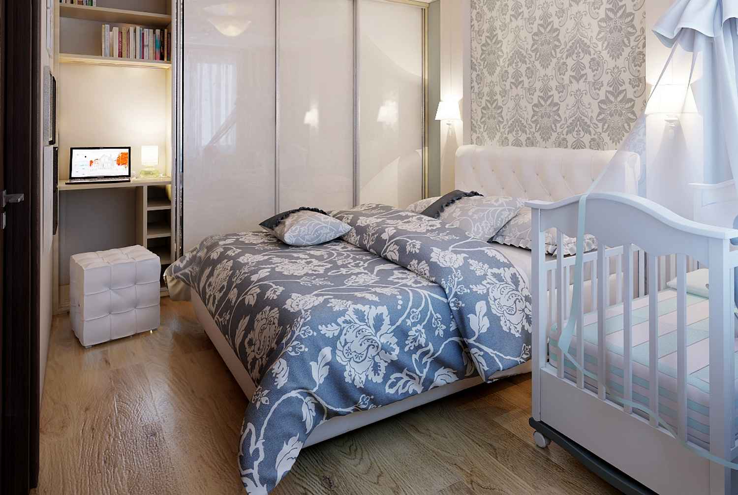 combinaison d'une chambre avec une chambre d'enfant